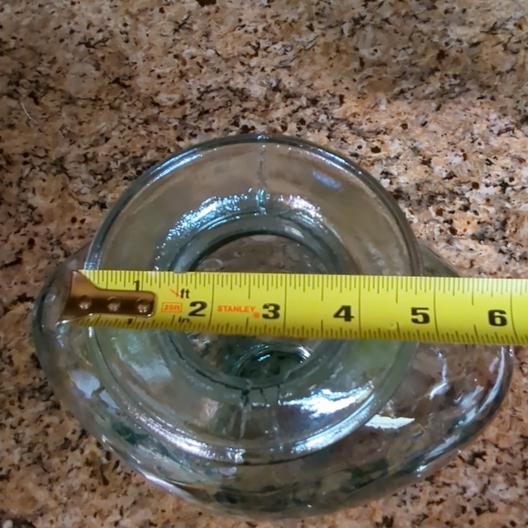 Recycled Glass Vase - Turquoise Green Blue Tint - Wide Opening - Made In… - Picture 11 of 13